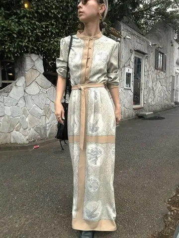 LANDSCAPE SCARF DRESS ameri vintage