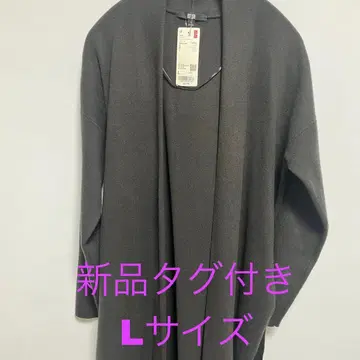 [ UNIQLO ] 수플레얀 벨티드 니트 코트 08 DarkGray L