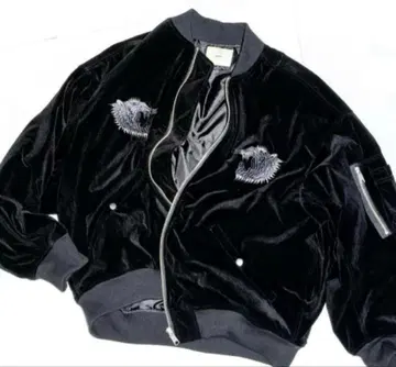 HARE x hxcyyd 블랙 수베니어 블루종