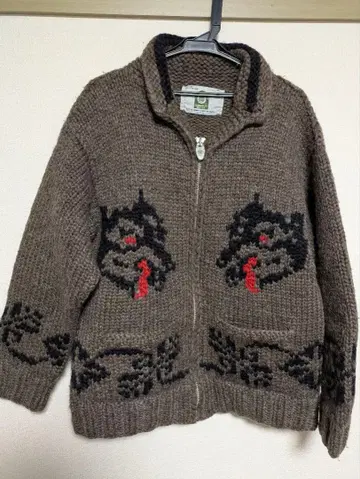 캐나디안 스웨터 카우친 스웨터 울프 늑대