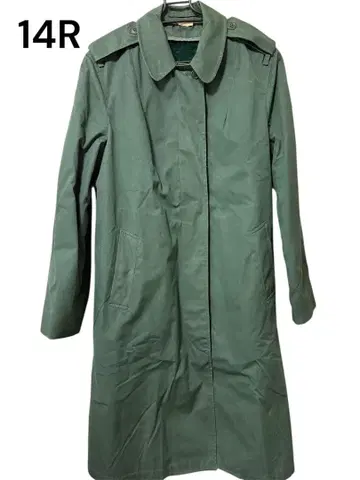 밀리터리 트렌치코트 그린 14R M 여성용