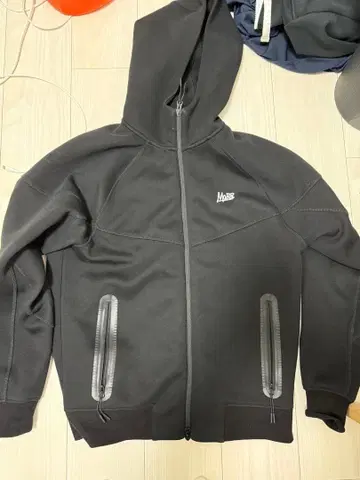 MOBB 블랙 풀 집업 후드 자켓