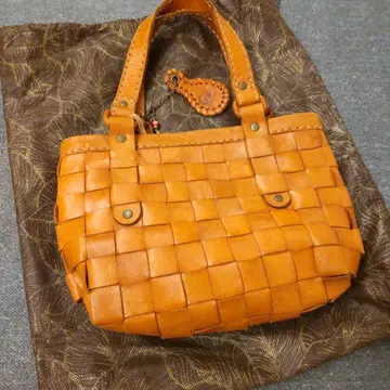 robita 로비타 뜨개질 가죽 핸드백