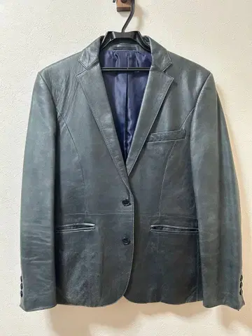 가죽 자켓 양가죽 네이비