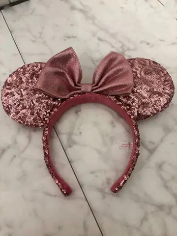 디즈니 미니 귀 머리띠 핑크