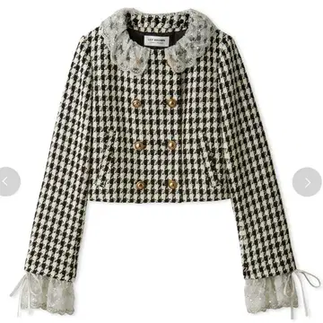 lily brown 스캘럽 비쥬 어태치드 자켓 하운드투스 체크