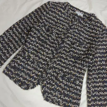 KIYOMI SAITO 노카라 라메 트위드 자켓 일본제