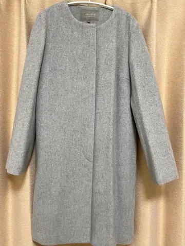 유나이티드 애로우즈 그레이 울 롱 코트