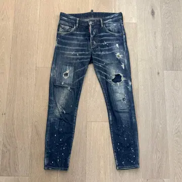 [새상품급] DSQUARED2 데미지 가공 슬림핏 데님 42