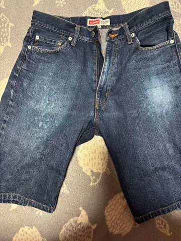 XLARGE 고릴라 프린트 데님 숏팬츠