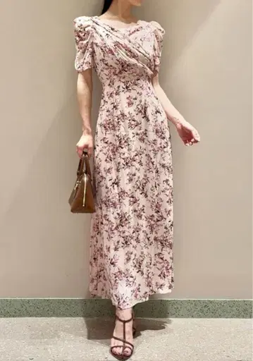 [ snidel ] 레이온 카슈쿨 프린트 원피스