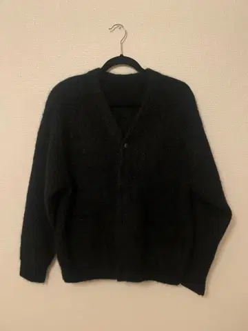 크레스프 큐어 모헤어 가디건 블랙