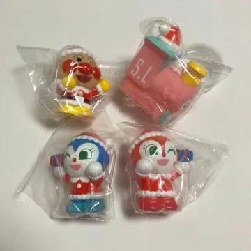 [ 새상품 ] 모여라 호빵맨 크리스마스 4체 4 손가락 인형 피규어