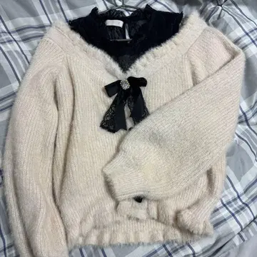 LIZLISA 레이어드 스타일 어깨 트임 니트 핑크