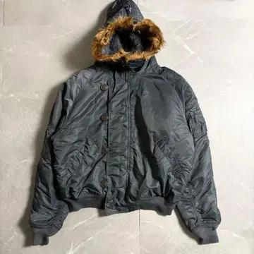 알파 N-2B 플라이트 자켓 XL 사이즈 실버 그레이 y2k