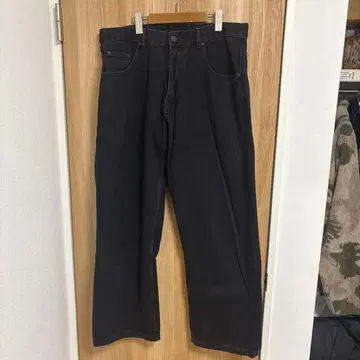 [ ZARA ] 컨디션 최상 와이드 배기 데님 팬츠 블랙 EUR46