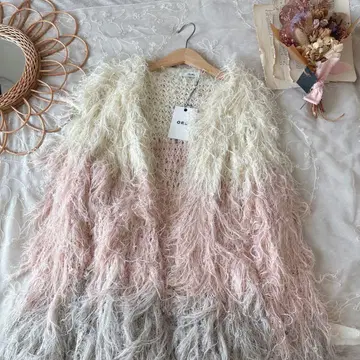 GRL 파스텔 그라데이션 볼륨 얀 가디건 y2k 페어리 그런지