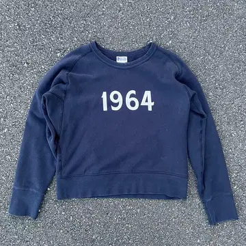 yellow rat 짧은 기장 맨투맨 트레이닝복 블랙 네이비