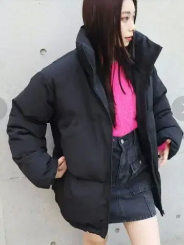 EVRIS ZOZO 한정판 파이버 자켓 오버 사이즈 블랙