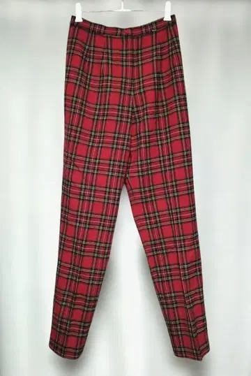 Topys 트피즈 울 체크 팬츠 빨간색 체크 타탄 체크