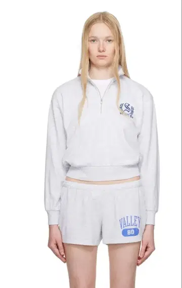 skims 슈란켄 하프 지퍼 스웨트 셔츠