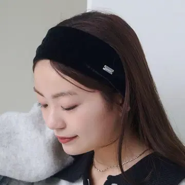 Kastane fiw. 벨로아 헤어밴드 블랙 미사용 새상품 택 포함