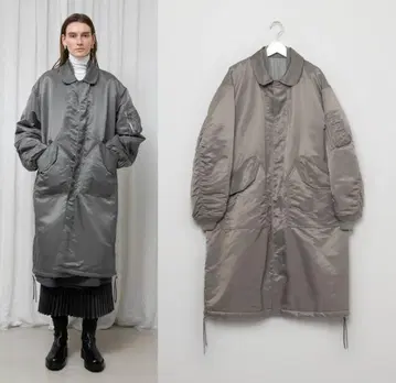 08 circus 리버서블 롱 MA-1 코트