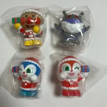 [ 새상품 ] 모여라 호빵맨 크리스마스 4체 4 손가락 인형 피규어