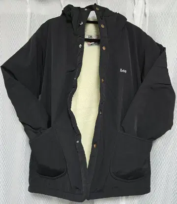 Lee 리 블랙 나일론 자켓 보아 안감 보아 자켓