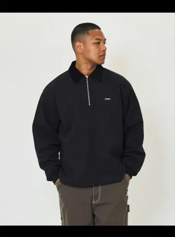 XLARGE 퀼팅 하프 지퍼 셔츠