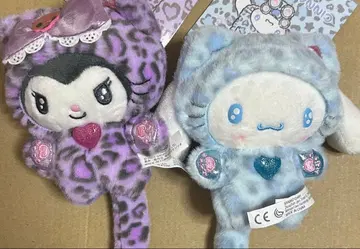 산리오 갸루 고양이 마스코트 참 시나몬 시나모롤 쿠로미 2점