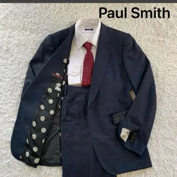 폴스미스 셋업 네이비 스트라이프 도트 무늬 안감 L 사이즈