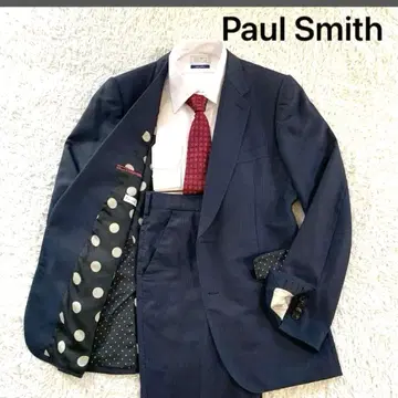 폴스미스 셋업 네이비 스트라이프 도트 무늬 안감 L 사이즈