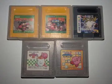 게임보이 소프트 커비 동키콩 포켓몬 카드 5개 세트