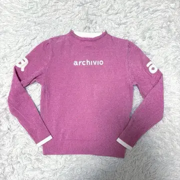 최신 아르치비오 니트 핑크 로고 골프 의류 화이트