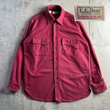 80s~90s USA제 L.L.Bean 샤모아크로스 셔츠 XL 상당