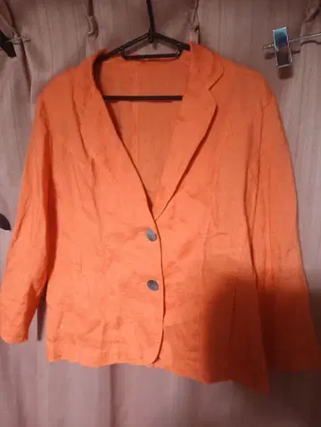 일본제 헴프 100% 오렌지 블레이저 긴팔