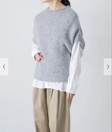 [택 포함 새상품] 알파카 루즈 베스트 그레이