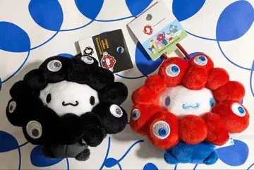 산리오 미야쿠미야쿠 변신 봉제 인형 카라비너bc 시나몬 빨검 세트