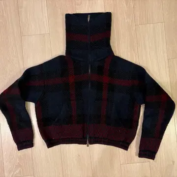 ZARA 체커 패턴 봄버 니트 자켓 S 사이즈