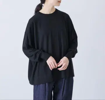 [ 택 포함 ] 울 하이 게이지 크루넥 블랙