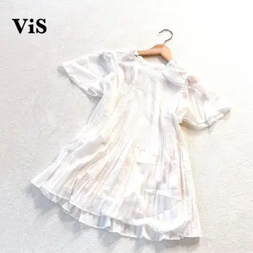 비스 플리츠 셔츠 FREE 아이보리 반팔 프릴 넥 시어 슬리브