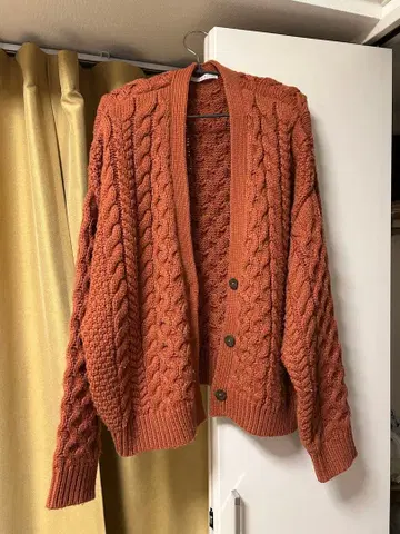 KBF 핑크 오렌지 가디건