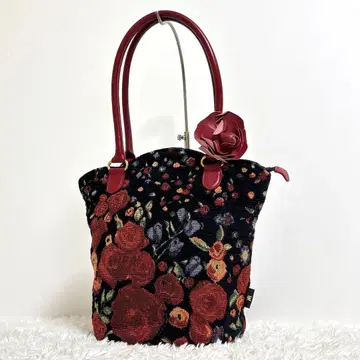 [ 새상품급 ] Think Bee! 장미 무늬 핸드백 토트백 고블랑