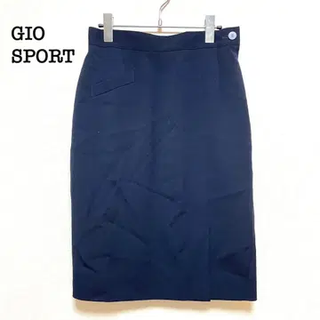 지오스포츠 GIO SPORT 타이트 스커트 네이비 무릎 기장 큐프라