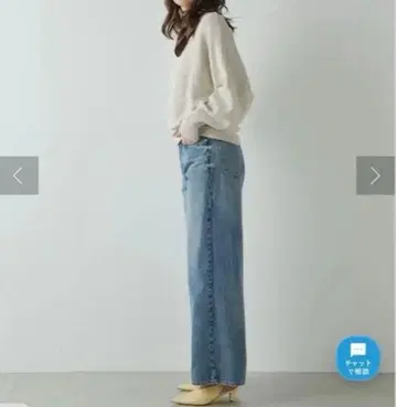 윔 가젯 센터 프레스 와이드 데님 블루 38