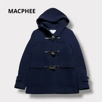 [ 울 100% 천연 가죽 ] MACPHEE 더플 코트 숏 맥피