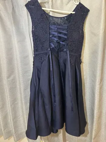 [ 1회 착용 ] 네이비 슬리브리스 원피스 2차 모임 드레스 9호