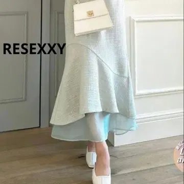 RESEXXY 리젝시 시어 도킹 트위드 스커트 민트