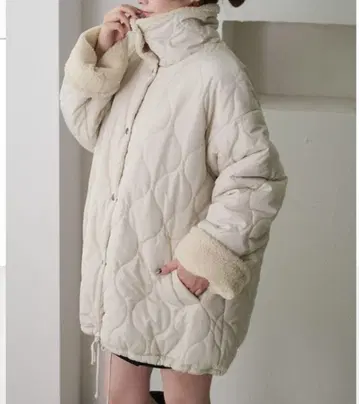 미사용 새상품 apres jour clair 보아 안감 퀼팅 자켓